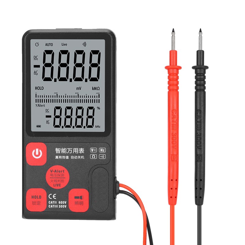 Measuring Voltage Tester Digital Multimeter AC/DC Equipment 3‑Line Display Voltmeter