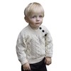 Aran Crafts Baby Traditional Irish 3 Button Crew Neck Sweater