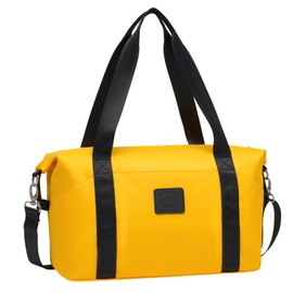 COOLIFE Cabin Bag Large Travel Bag Sports Bag 40 x 25 x 20 Ryanair Underseat Hand Luggage Overnight Weekend Hand Luggage for Women Waterproof Handbag for Sports & Travel, Yellow/black, Travel Duffel