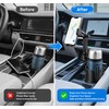 Car Cup Holder Phone Mount – Adjustable Long Arm, 360°