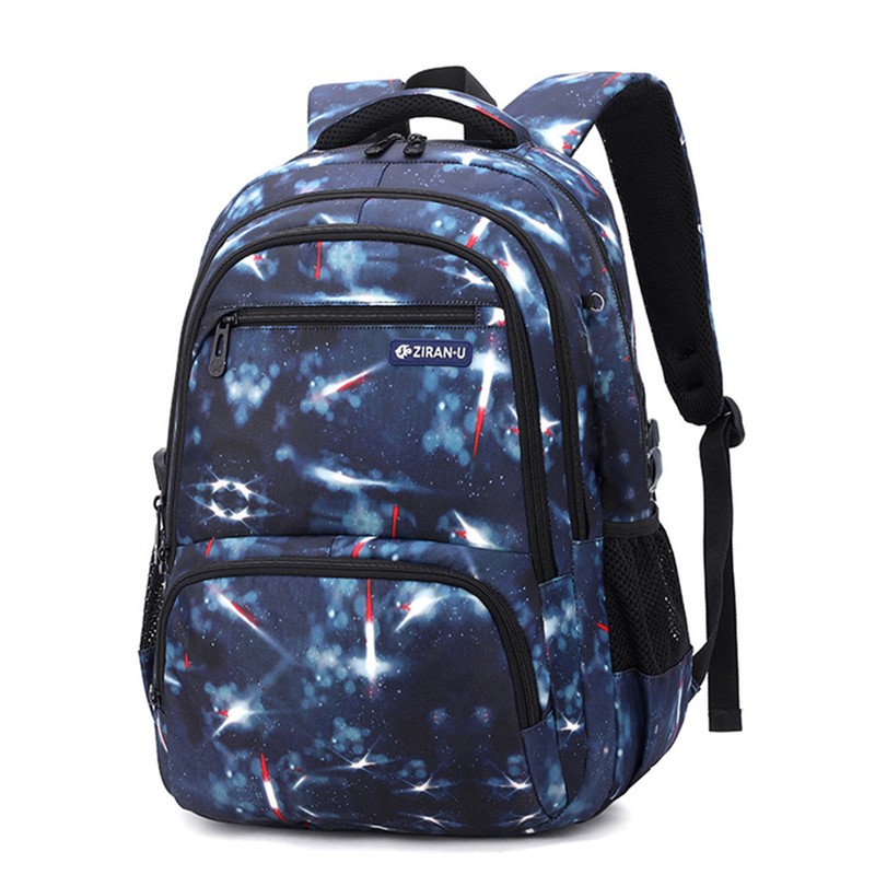 Primary and Secondary School Students Backpack Waterproof Schoolbag with Lunch
