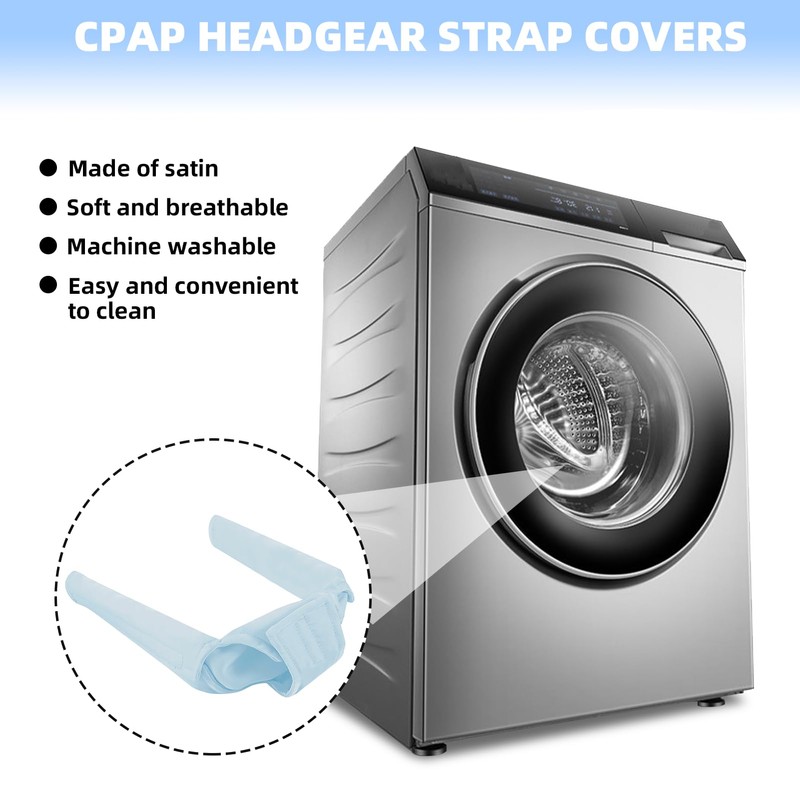 Silk CPAP Neck Pad for CPAP Headgear, Sky Blue CPAP