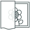 Elbersdrucke Loveletter 00 Bistro Curtain, White/Black, Semi-Transparent, 48 x 140