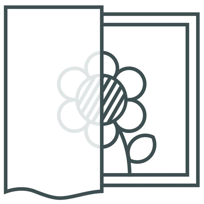 Elbersdrucke Loveletter 00 Bistro Curtain, White/Black, Semi-Transparent, 48 x 140