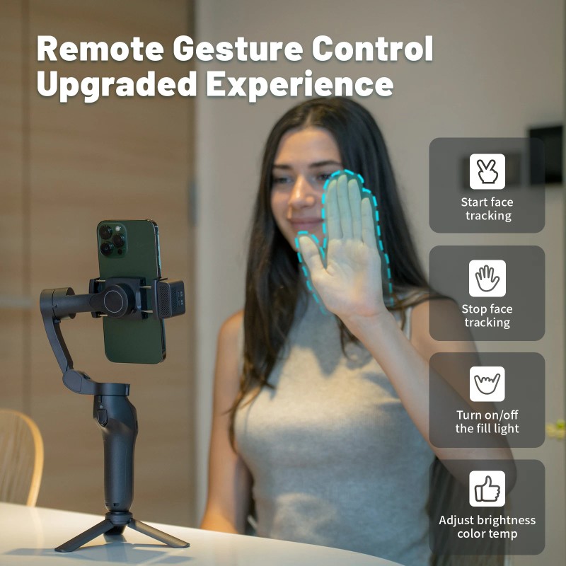 Portable lL7Cpro 3 Axis AI Gimbal Stabilizer for Android &