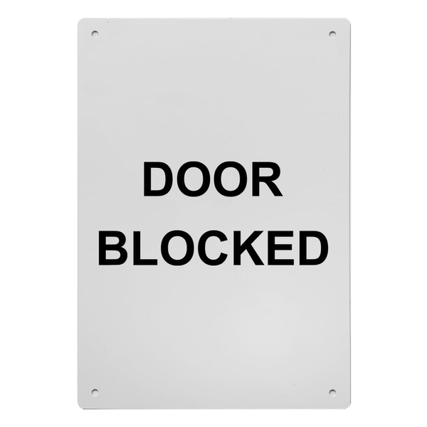 Door Blocked Sign, 8.5 x 11 in" OSHA Compliant Exit