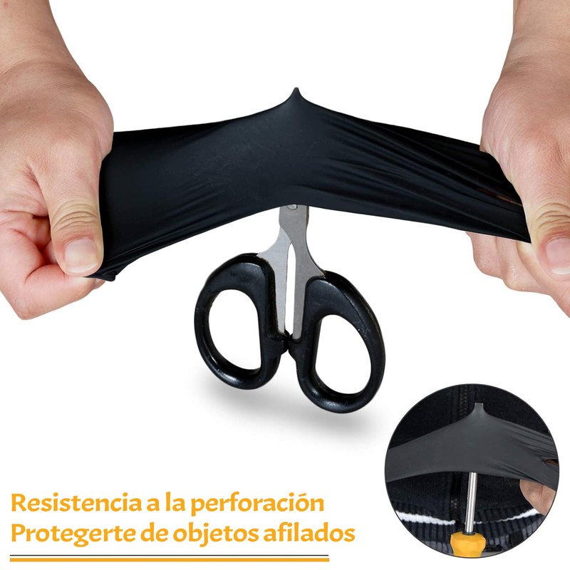 Guantes de Nitrilo Desechables 100 Piezas, Guantes de Nitrilo Para