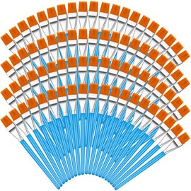 Crtiin 120 Pcs Flat Paint Brushes for Acrylic Paintbrush Bulk Art Detail Oil Brush for Adult Art Watercolor(1/2 Inch)