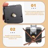 jojofuny Clock Movement Mechanism Replacement Kit with Walnut Wood Hands