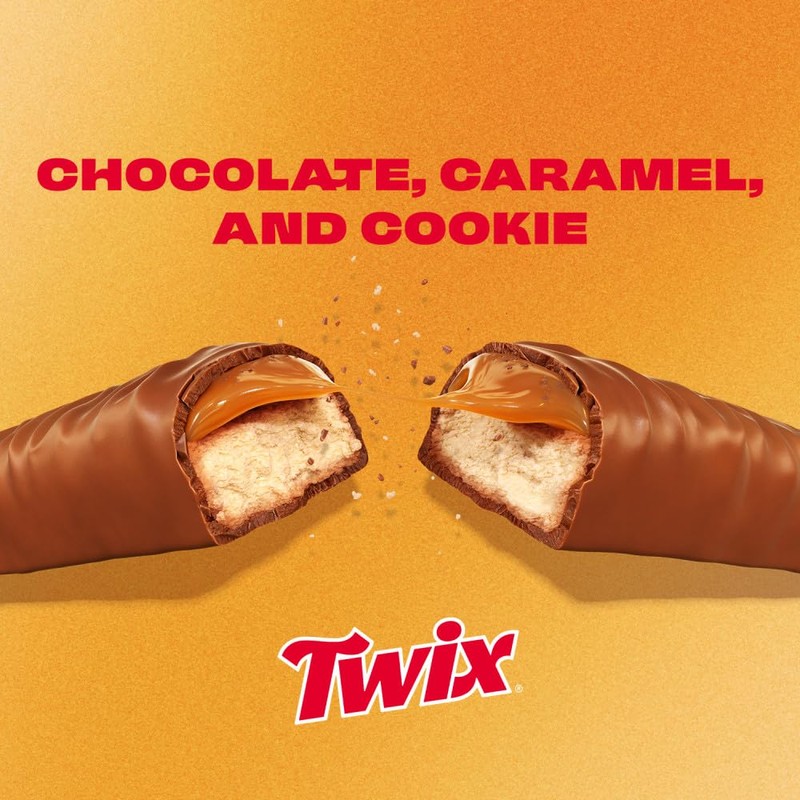 TWIX Fun Size Caramel Cookie Milk Chocolate Bars Individually Wrapped