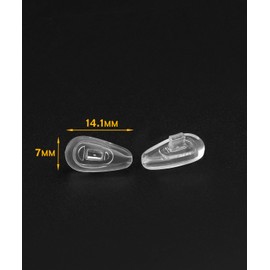 LenzProse 6 Pairs Replacement Silicone Nose Piece for Oakley Crosshair 2.0/WireTap/Whisker/Metal Plate/Spike/Splinter/Transistor/Ejector/Keel Blade Sunglasses, Air Chamber Nose Pads