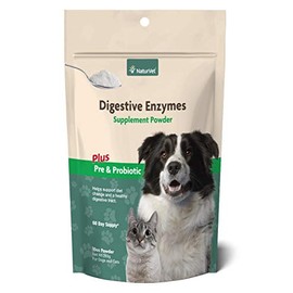 NaturVet â Digestive Enzymes - Plus Probiotics & Prebiotics â Helps Support Diet Change & A Healthy Digestive Tract â for Dogs & Cats â 10 oz Powder