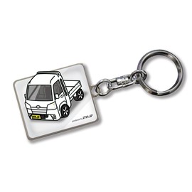 MKJP Custom Key Chain Hijet Truck JUMBO Base: White, Base: White Car Color: White