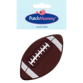PatchMommy Football Iron-On Patch – Premium Embroidered, Washable – 4" x 2.25" – Durable Applique for Jackets & Backpacks