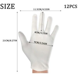 SSKHE Six Pairs of White Gloves Your Essential Accessory for Hygiene, Style and Versatile Applications for Multiple Scenarios