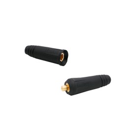 Smart Weld 10-25 Dinse Connector Male Plug & Female Socket Adapter for Welder Plasma Cutter - Black