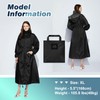 Womens Long Raincoats Rain Jacket Waterproof Packable Outdoor Hooded Windbreaker