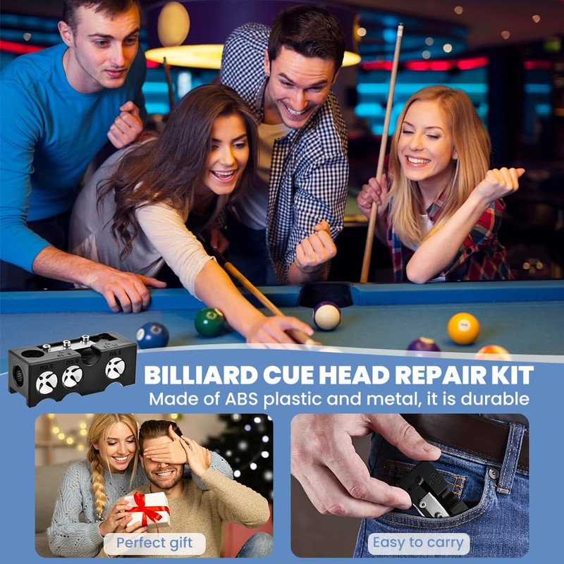 Ranjaner 11-in-1 Billiards Pool Cue Tip Shaper, Pool Cue Tips