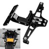 Mulcort Motorcycle License Plate Holder, Aluminium Alloy Universal Black, LED