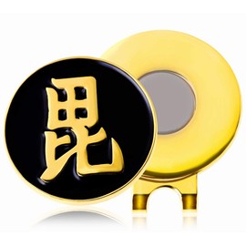 Don Flyee E0023 Golf Marker Magnet Katana Yabishamonten Uesugi Kenshin Flag Family Crest Alloy Hat Clip