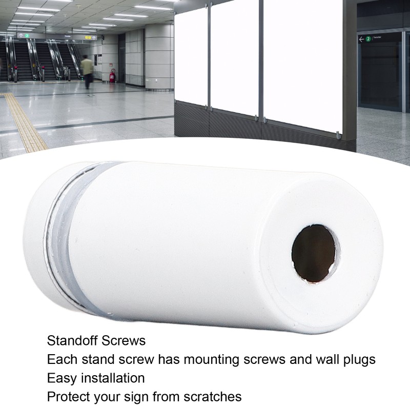 12Pcs Standoff Screws Stainless Steel Wall Sign Advertising Hardware Nail