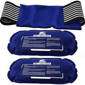Ice Pack (2-Piece Set) - Reusable Hot and Cold Therapy Gel Wrap Support Injury Recovery, Alleviate Joint and Muscle Pain - Rotator Cuff, Knees, Back &