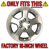 Set of 4 18" 5 Spoke Wheel Skins for 2019-2021