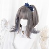 Eileen Gray Blue Wig, Natural Fluffy, Women's, Wig, Straight, Small