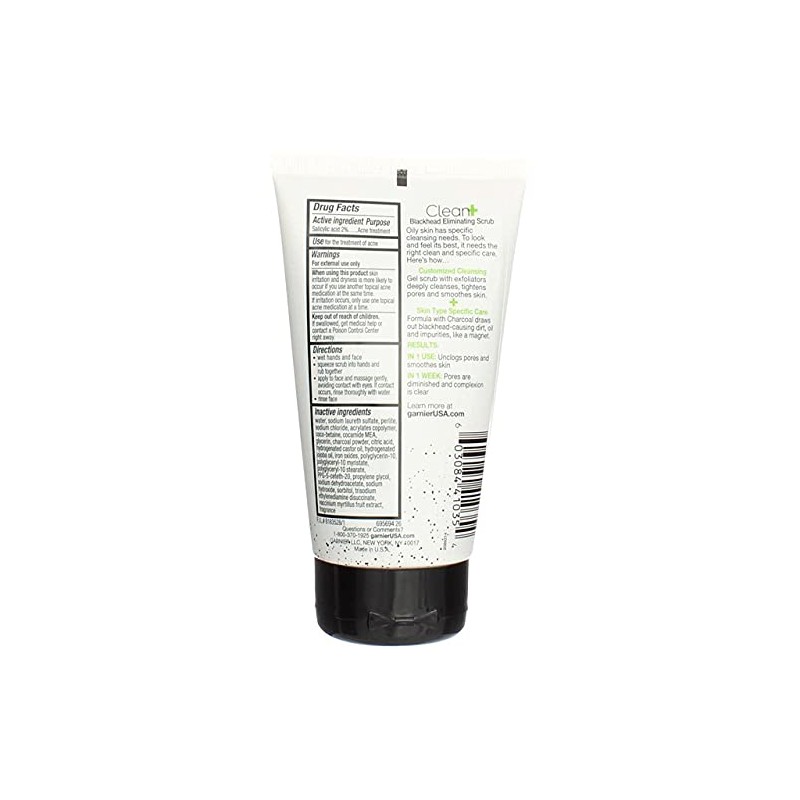 Garnier Clean Scrub Blackhead eliminando 5 onzas (paquete de 3)
