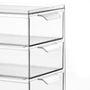 mDesign Plastic Stackable Organizer with 3 Drawers - Pull-Out Drawer