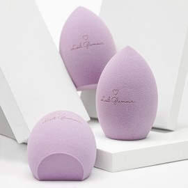 Lail Glamour Beauty Sponge Blender - Super Soft Extra Large Latex-free Blending Sponge - Makeup Sponge Blender - For Powder, Cream or Liquid Application, Purple