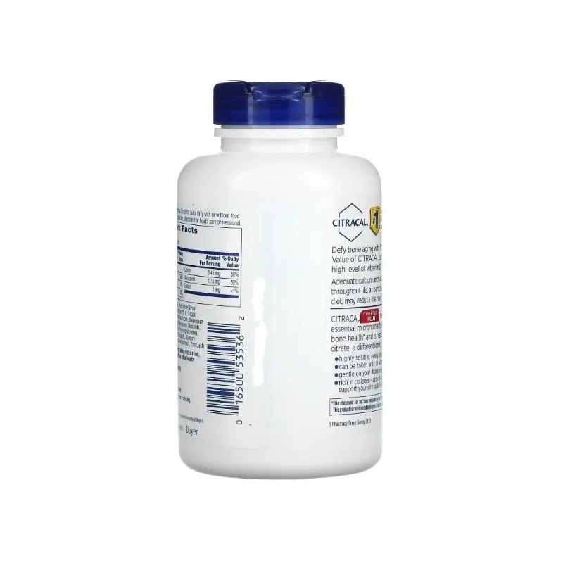 Calcio y Vitamina D3 Bayer Citracal Max con Zinc y