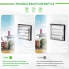 LALAGO Ventilation Grille 100 mm, Backflow Flap, Weather Protection Grille