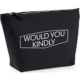 Hippowarehouse Would you kindly printed make up cosmetic wash bag 18x19x9cm