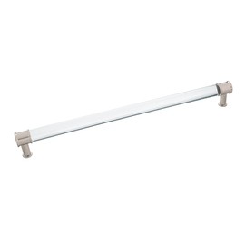 Hickory Hardware P3711-CASN Midway Collection Pull, 12 Inch Center to Center, Crysacrylic with Satin Nickel Finish