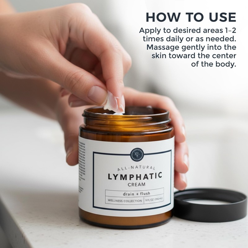 Rowe Casa Organics, Lymphatic Cream, Stimulates Lymph Fluid Drainage (9