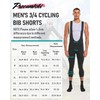Przewalski Men's Cycling Bib Shorts,3/4 Bike Bib Pants 4D Padded,Cycling