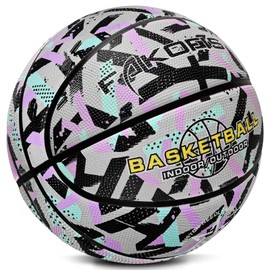 FAKOFIS - Baloncesto juvenil tamaño 5 (27.5 pulgadas) de goma premium para niños, para interiores y exteriores, patio, parque, piscina (regalo para niños)