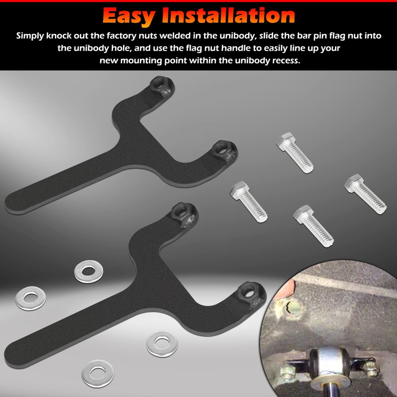 Rear Bar Pin Flag Nut Kits for Jeep - Fix