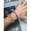 RAYON CHIASTOLITE bead bracelet Men Stretch 8mm SPAIN 7, 7.5,