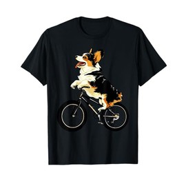 Corgi Dog Riding Bicycle Cycling Biking Dog On A Bicycle T-Shirt