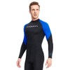 Men One Piece Swimsuit with Back Zipper Quick Dry Long