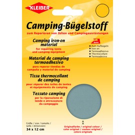 Kleiber 100 Percent Cotton Canvas Tent with Awning Iron on Repair Patch, Grey