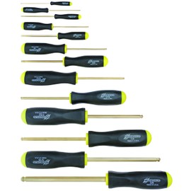 Bondhus 38637 Set 13 GoldGuard Plated Ball End Screwdrivers .050-3/8"