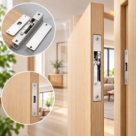 Automatic Hydraulic Door Closer, Adjustable Soft Close Buffer with Aluminum Alloy Hardware for Wooden Swing Doors, Home & Office