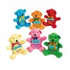 Fun Express 4 1/2" Brightly Colored Prayer Stuffed Bears with