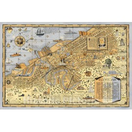 Historic Map - The Heart of Cleveland, Ohio. Forest City 1928 - Vintage Wall Art - 24in x 16in