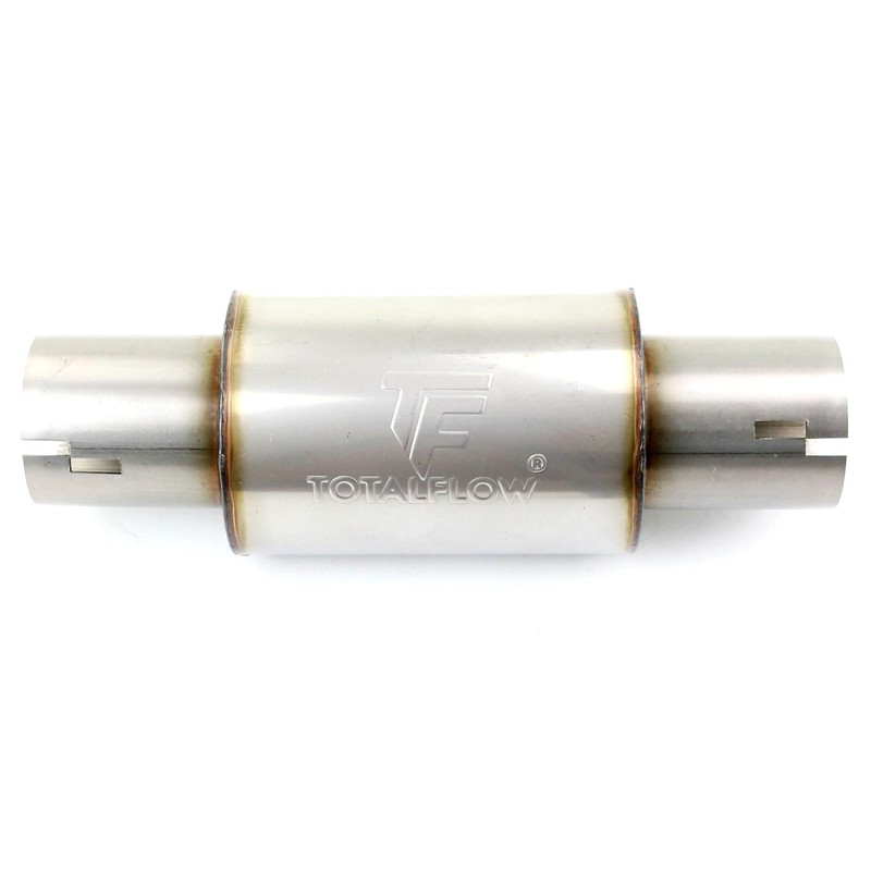 TOTALFLOW 22016N Straight Through Universal 2-1/2" Inch Notched Ends Exhaust
