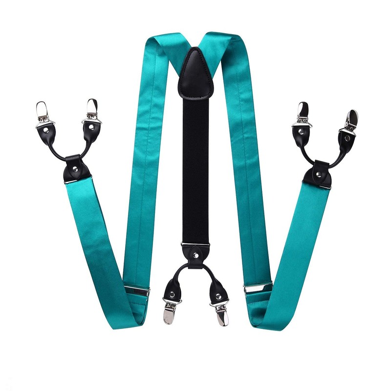 HISDERN Men's Braces Extra Strong with 6 Clips in Y-Shape