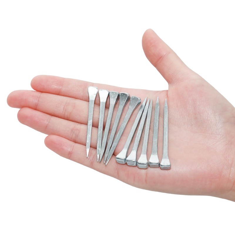 Pocoxll 50 Pcs E6 Horseshoe Nails, Low-Carbon Steel Horseshoe Nails
